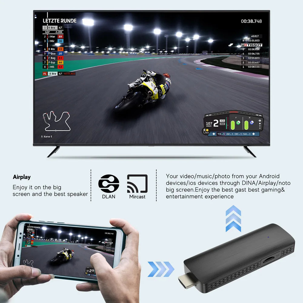 H313 Android TV Stick – 4K HDR WiFi 6 Media Player